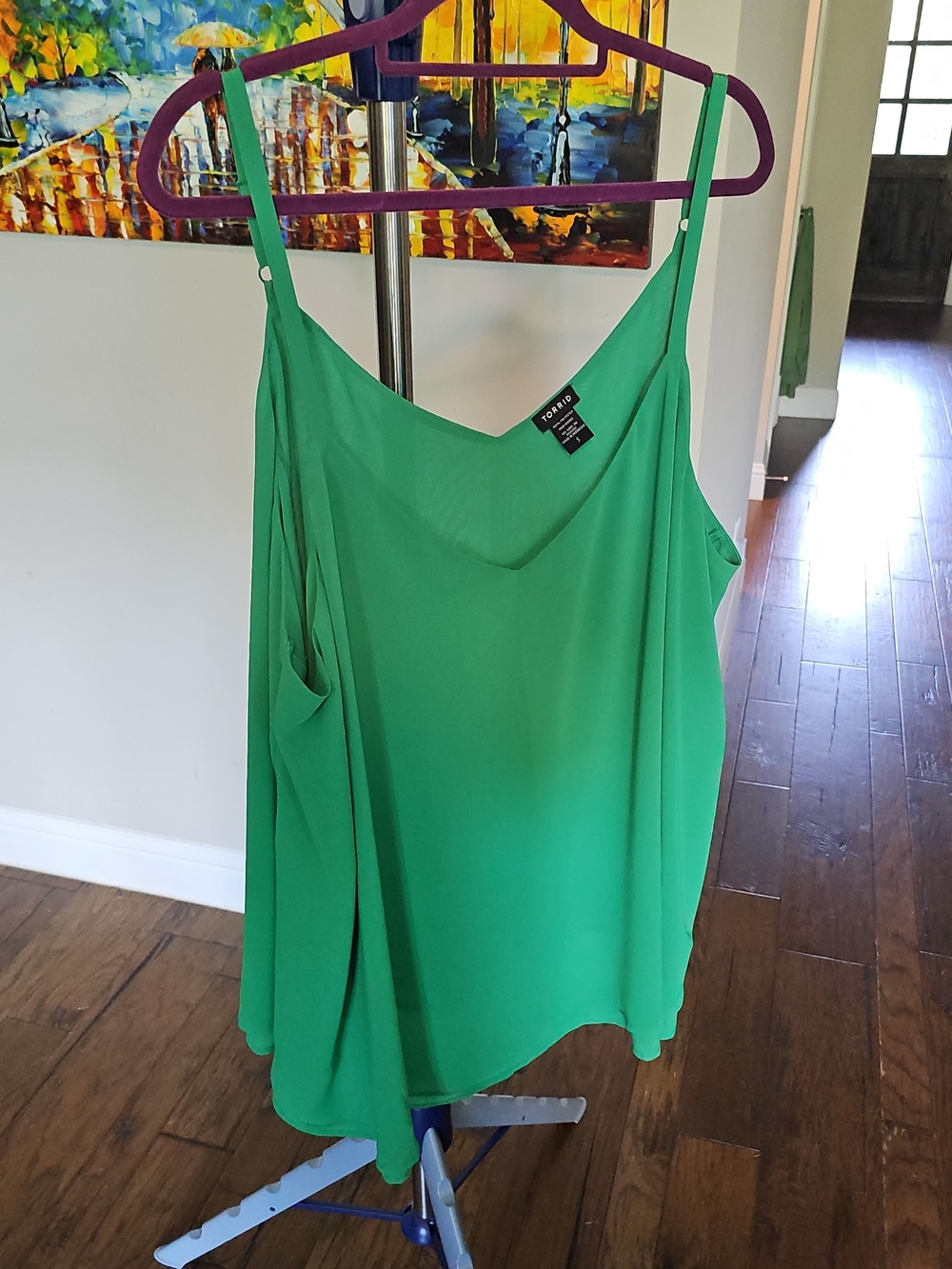 torrid Green Adjustable-Strap Cami Tank NWOT